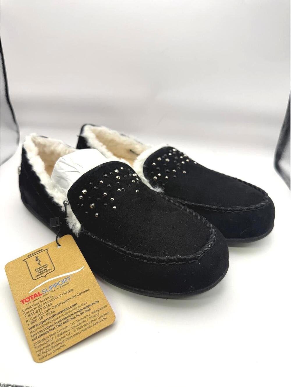 Waco Balboa Rhinestone Women's Moccasin Slippers Size 5B